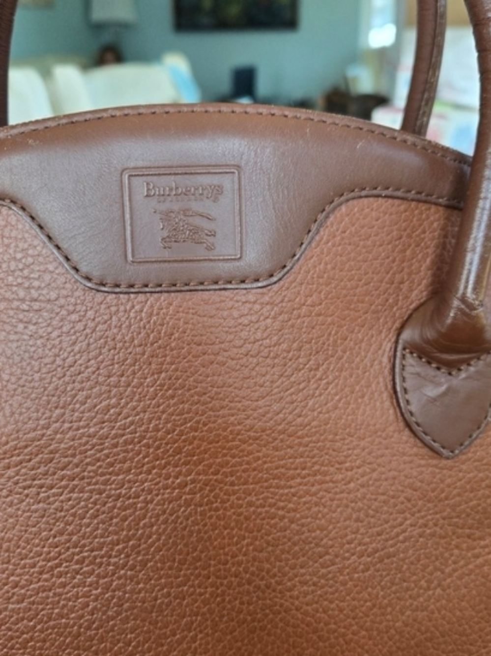 Burberry Brown Leather Tote Bag